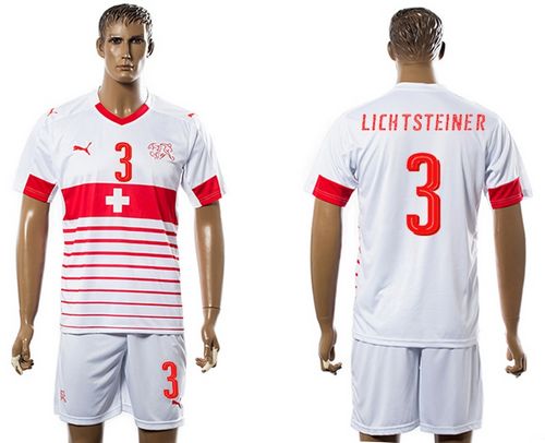 Switzerland #3 Lichtsteiner Away Soccer Country Jersey - Click Image to Close